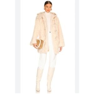 A.L.C. Winston Hooded Faux Fur Toggle Coat size XS NWT